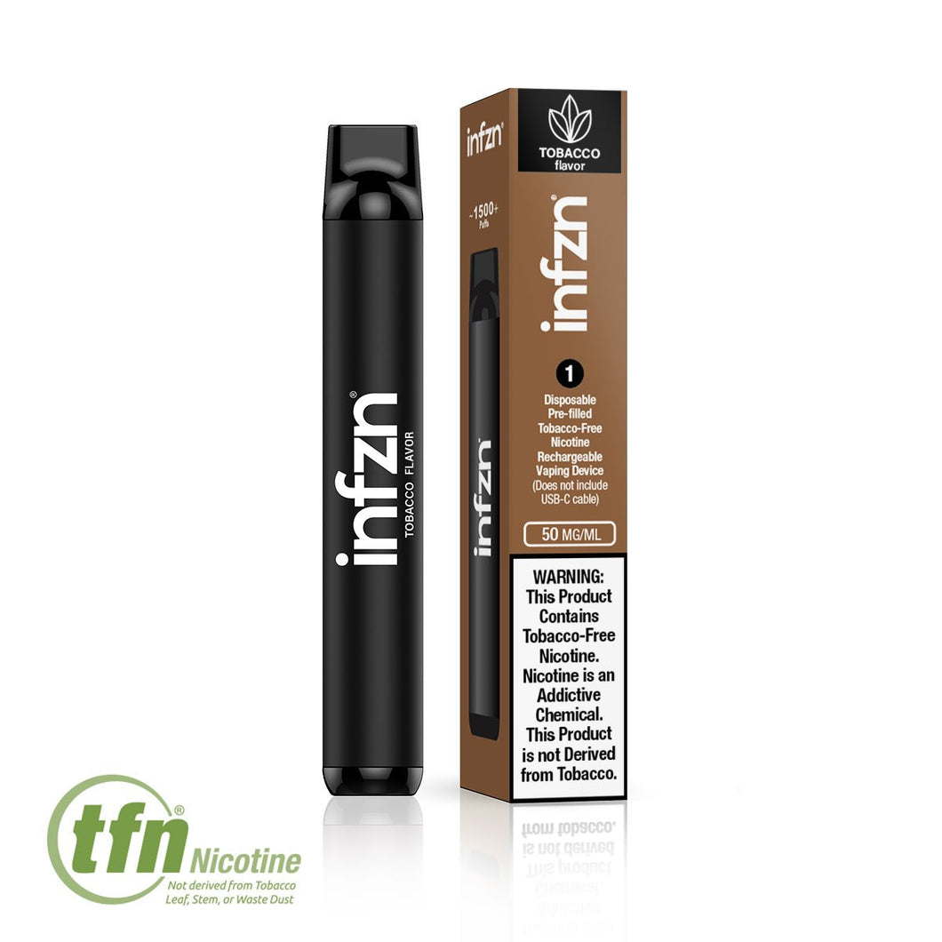 INFZN TFN VAPE DISPOSABLE TOBACCO FLAVOR (BOX OF 10)